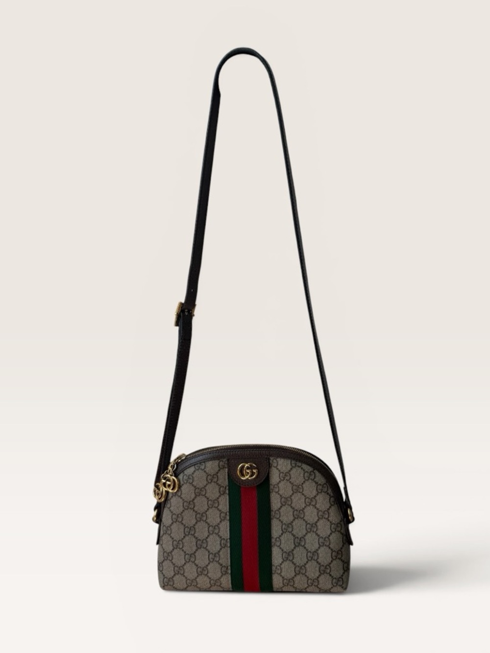 Gucci GG Supreme Canvas Crossbody Bag Web Stripe Ophidia Small Done - Picture 16 of 16
